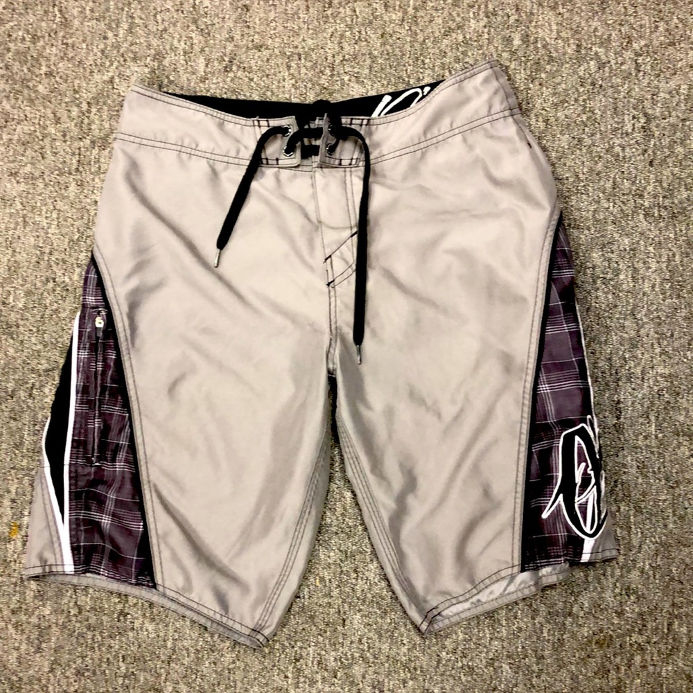 O’Neal swim trunks- good used great monotone colors
